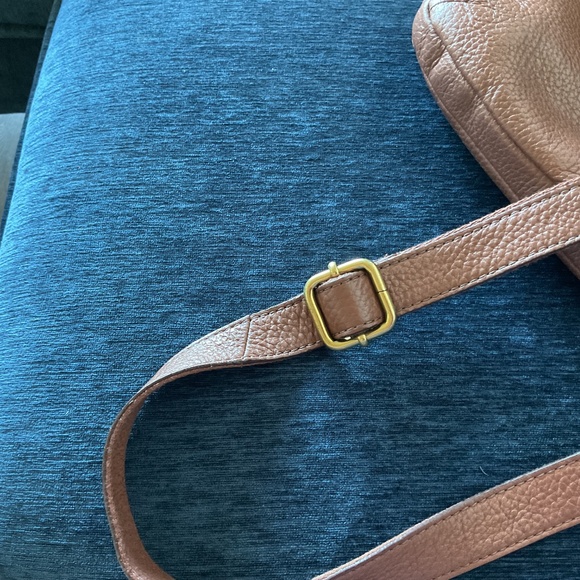 Fossil Brown Pebbled Leather Crossbody Messenger Bag - Picture 7 of 8